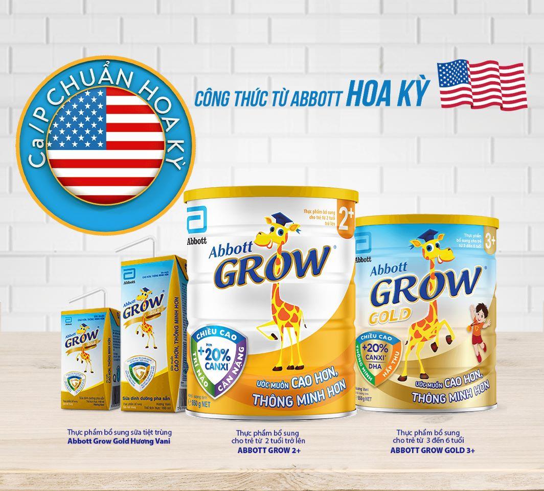 Sữa phát triển chiều cao trí não Abbott Grow Gold