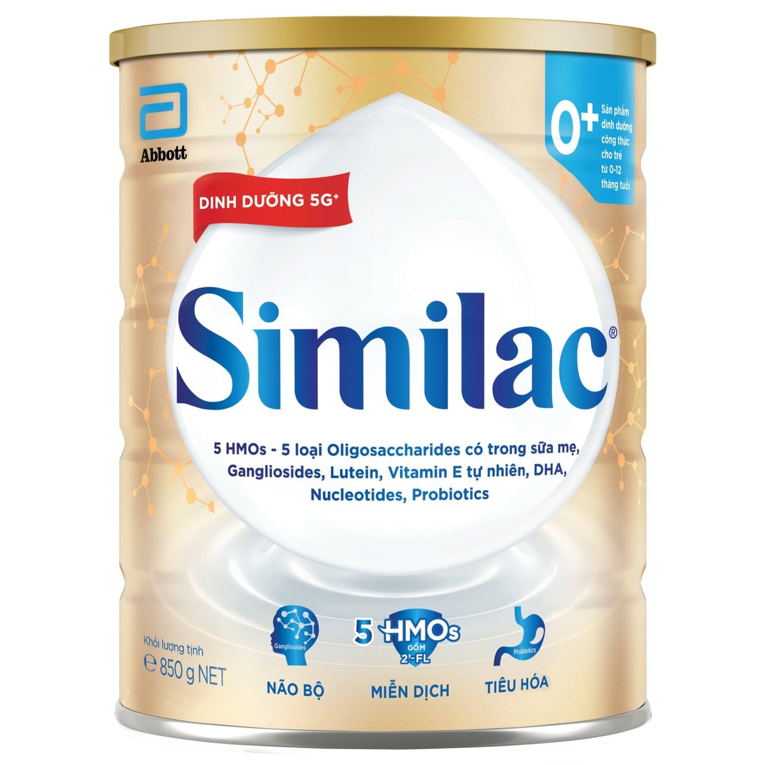 Sữa tăng cân cho trẻ sơ sinh 2 tháng tuổi Similac 5G 0+