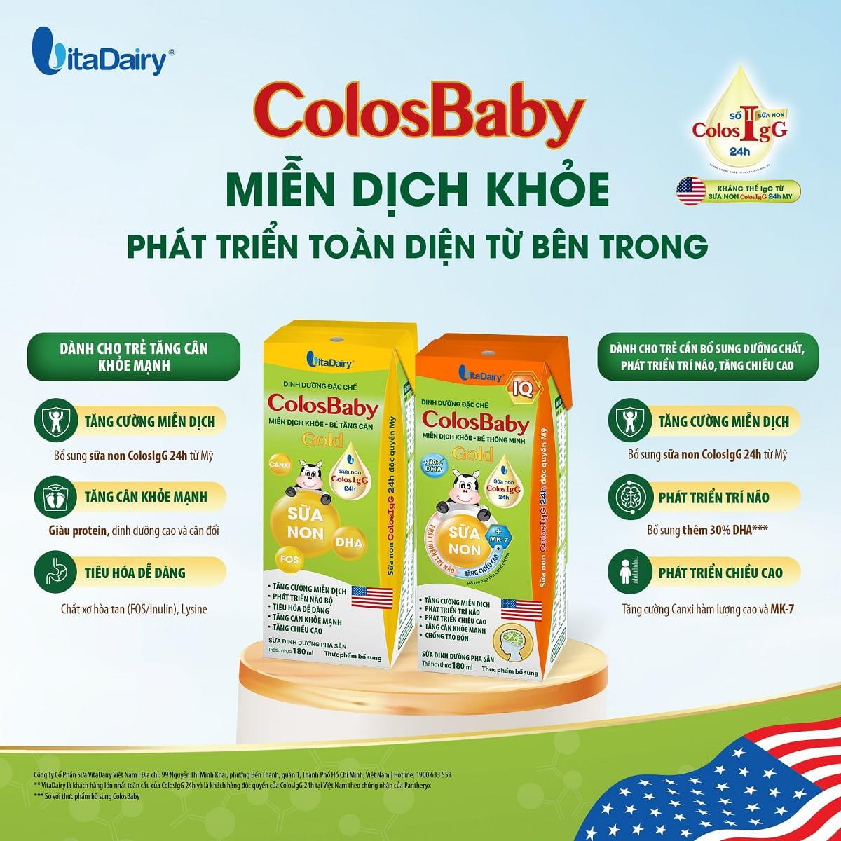 Sữa pha sẵn phát triển trí não Colosbaby