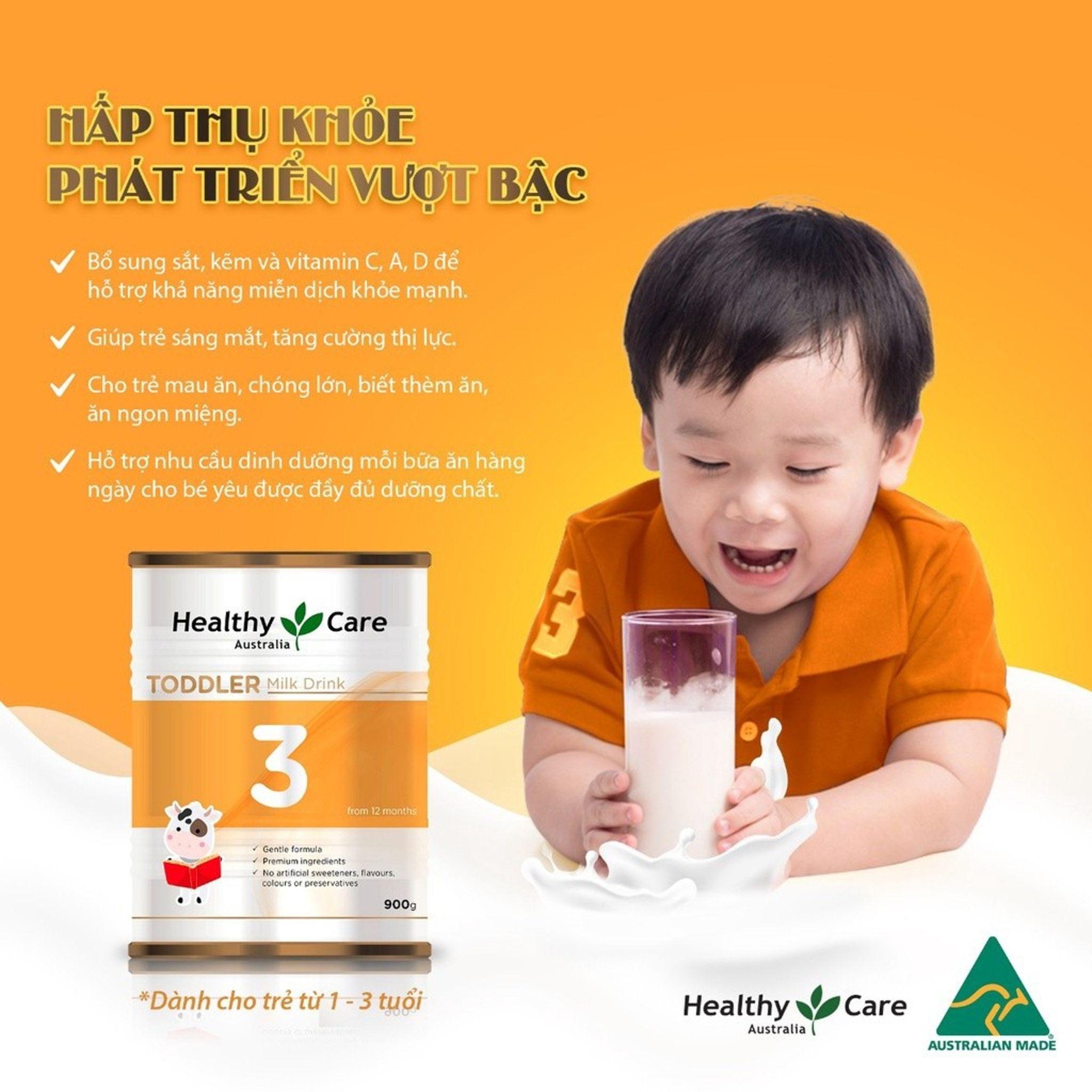 Sữa nhập khẩu cho bé từ 1 - 3 tuổi Healthy Care số 3