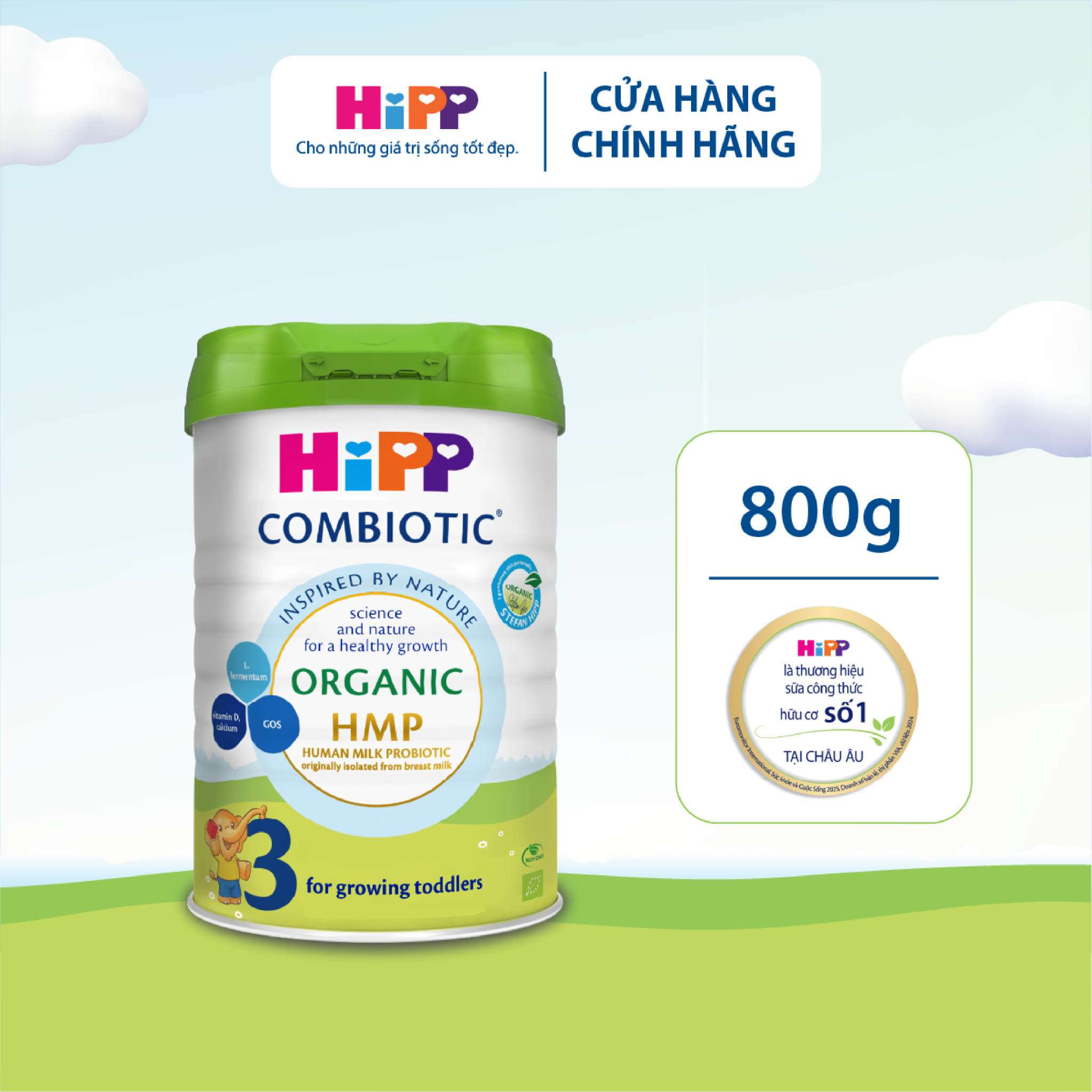 Sữa tăng cân cho trẻ 3 tuổi HiPP số 3 Organic Combiotic HMP