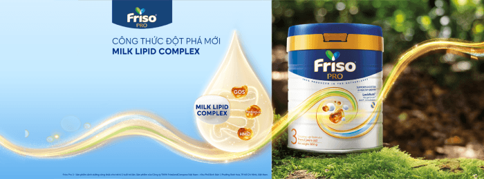 Sữa giúp bé êm bụng Friso Pro hỗ trợ con tiêu hóa dễ dàng