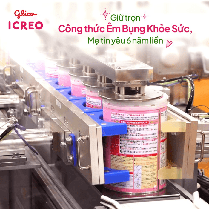 Glico ICREO Balance Milk - sữa Glico số 0 được sản xuất trên dây chuyền hiện đại