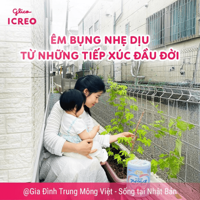 Sữa Glico ICREO số 1 hỗ trợ trẻ 1 - 3 tuổi êm bụng, khỏe sức